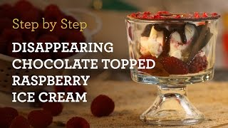 MyCupcakeAddiction’s Disappearing Chocolate Topped Raspberry Ice Cream [upl. by Havot]