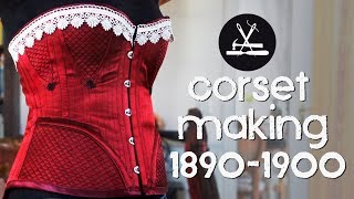 Korsett selber machen  Corded Corsetmaking ca 18901900 [upl. by Ybor454]