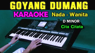 GOYANG DUMANG  Cita Citata  KARAOKE Nada Wanita [upl. by Aurita]