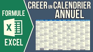 EXCEL  CRÉER UN CALENDRIER ANNUEL AUTOMATIQUE 📅  Fichier à télécharger [upl. by Anitsrik]