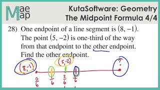 KutaSoftware Geometry The Midpoint Formula Part 4 [upl. by Eriam]