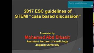 MSA STEMI lecture part 1 Dr Mohamed Abd Elbasit [upl. by Dewayne]