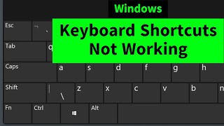 Keyboard Shortcut Keys Not Working  Windows Key Shortcuts Not Working in Windows 71011 7  FIX [upl. by Atilek]