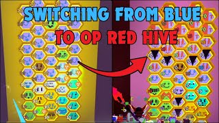 I Switched To A OP Red Hive In Bee Swarm Simulator [upl. by Itnavart129]