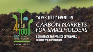 quot4per 1000quot  GIZ event on Carbon Markets for smallholders  Guidebook for project developers [upl. by Leola65]