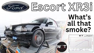 Ford Escort XR3i Dyno Pull How Many Horsepower have escaped Dyno Fail Smoking Ford [upl. by Anelrad729]