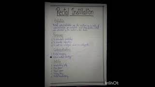 Procedure on Rectal instillation nursingnotes nursingassistant viralvedio viralshorts [upl. by Hcurab433]