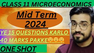 Class 11 Micro Economics important questions  Mid Term Exam 2024 😱 the best explanation on YouTube [upl. by Adnolor111]