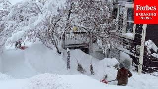 Truckee California Is Hit With Massive Snowfall Due To Winter Blizzard [upl. by Wilona413]