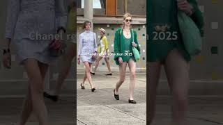 fashion chanel streetstyle model resort collection2025 shortsfeed parisfashionweek2024 [upl. by Akihsat585]