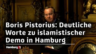 Rathaus Boris Pistorius beginnt Rede mit klaren Worten zu islamistischen Demonstrationen [upl. by Sello]