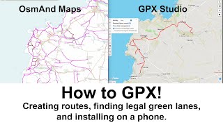 How to GPX Creating gpx routes and installing on iPhone GPX studio OsmAnd Maps app [upl. by Settle]