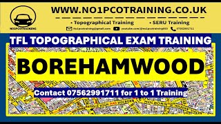 BOREHAMWOOD TFL TOPOGRAPHICAL SKILLS TEST ROUTE 2024 TFL EXAM TRAINING LONDON [upl. by Sadick72]