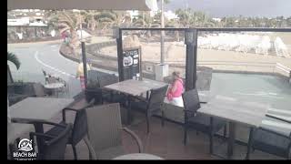 Webcam Lanzarote  Live Stream from the Beachbar in Costa Teguise [upl. by Retsevel]