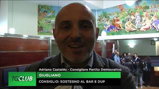 Consiglio a Giugliano sostegno al bar dopo bomba e approvazione Dup [upl. by Eilasor]