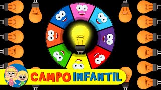 Juego de Ruleta de Colores con un Foco  Campo Infantil [upl. by Ahsac]