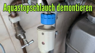 Aquastop ausbauen Aquastopschlauch demontieren anschrauben Waschmaschine amp Spülmaschine [upl. by Ahsenev]