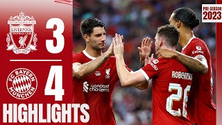 Highlights Liverpool 34 Bayern Munich  Gakpo van Dijk amp Díaz score in Singapore [upl. by Ahsinek368]