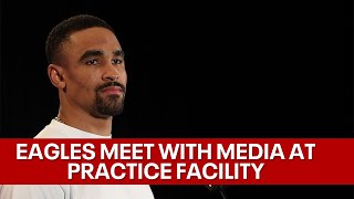 Eagles QB Jalen Hurts others meet with media [upl. by Redla]