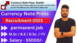 Currency Note Press Nashik Recruitment2023  SPMCIL Recruitment2023 [upl. by Ydoow98]