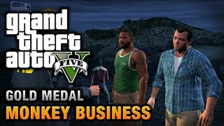 GTA 5  Mission 54  Monkey Business 100 Gold Medal Walkthrough [upl. by Skillern]