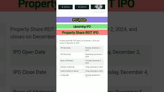 Property Share REIT IPO।। Upcoming IPO।। IPO Update।। ipoupdate gmp [upl. by Amble]