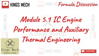 Module 51 IC Engine performance calculation formula discussion [upl. by Elimac]