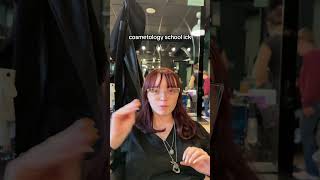 Cosmetology school ICKS beautyschool salon hairstylist hair relatable haircare ￼ [upl. by Malchy]