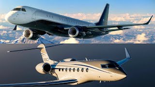 Embraer Lineage 1000 vs Gulfstream G650 Private Jets [upl. by Olrak]