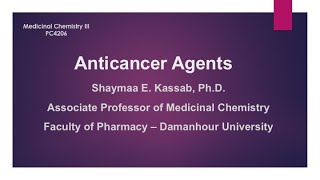 Anticancer Alkylating Agents [upl. by Neelram615]