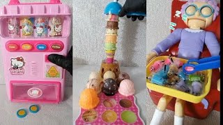 Lets Play Granny Greedy Ice Cream Tower Mini Cute Vending Machine Trending Viral Game Toys [upl. by Gilbye]