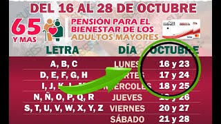 ¡Felicidades Octubre REGALO Ya hay fecha ADULTOS MAYORES ¡Consulta calendario Ariadna Montiel [upl. by Flore130]