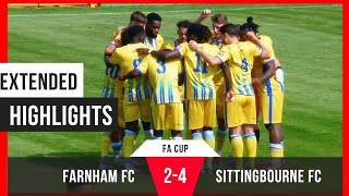 Sittingbourne FC vs Farnham FC FA Cup Extended Highlights [upl. by Schreck]