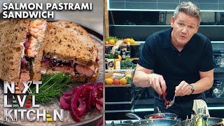 Gordon Ramsay Makes A Pastrami Sandwichwith Salmon   Next Level Kitchen [upl. by Ynej]