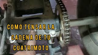 Cómo tensar la cadena de tu cuatrimoto veloci [upl. by Gasser]