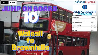 🚌🏞️ Bus Route 10 from Walsall to Brownhills  Journey Through the Midlands  Local Bus Tour 🚍 [upl. by Namlaz]