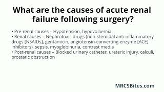 MRCS Part B Renal Failure [upl. by Paxton578]