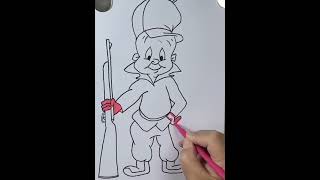 Drawing Elmer Fudd “Be Vewwy quiet I’m hunting wabbit” [upl. by Jolene]