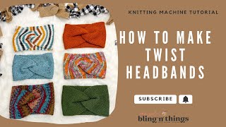 How to Make a Twisted Headband on an Addi Knitting Machine  Circular Knitting Machine Tutorial [upl. by Greggs]