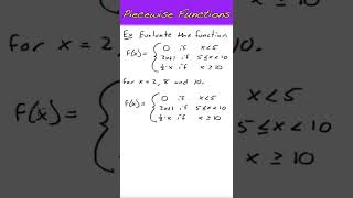 Piecewise Functions shorts [upl. by Lourie]