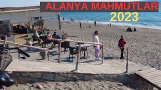 alanya mahmutlar walking tour march 2023  alanya antalya turkey  mahmutlar beach walk alanya city [upl. by Simonette]