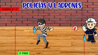 1 Policías y Ladrones Modificado Educación Física [upl. by Mirabelle995]