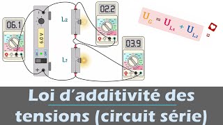 Tensions dans un circuit en série 💡 Loi dadditivité  loi des mailles  Physique  Collège  Lycée [upl. by Lenra637]