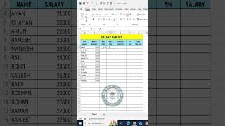 Salary report kaise banaye excel me  computer coaching classes micanujsir [upl. by Kotz]