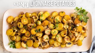 Lyonnaise Potatoes  crispy potatoes with caramelized onions  The Recipe Rebel [upl. by Dnamra]