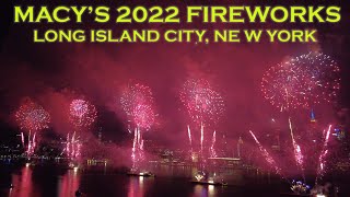 NYC Macys July 4th 2022 Fireworks Show From Long Island City Water Front [upl. by Gobert]