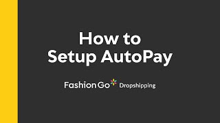 Dropshipping  How To Setup AutoPay [upl. by Veronique]