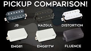 Pickup Comparison Duncan JB Nazgul Distortion EMG8181tw amp Fishman Fluence Modern [upl. by Viscardi]