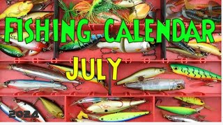 July fishing calendar [upl. by Esmaria]