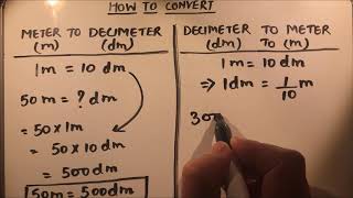 HOW TO CONVERT METER TO DECIMETER AND DECIMETER TO METER [upl. by Elnukeda]